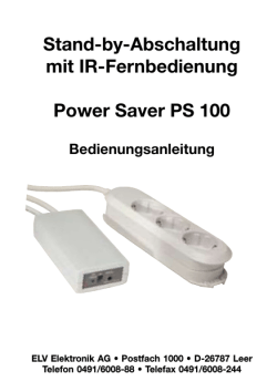 Stand-by-Abschaltung mit IR-Fernbedienung Power Saver PS - ELV