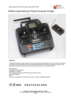 HST6 Anleitung Deutschland - Heli Shop