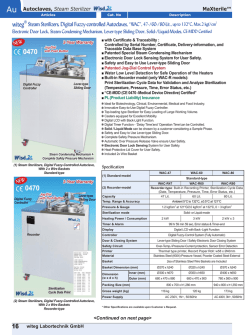 witeg® Steam Sterilizers, Digital Fuzzy
