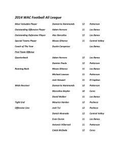 2014 WAC All League Football First Team