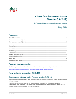 Cisco TelePresence Server Software Release Notes 3.0(2.49)