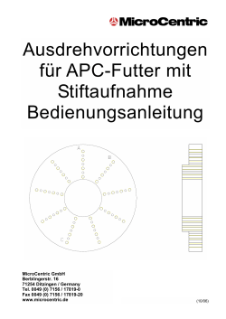 Ausdrehvorrichtungen - MicroCentric GmbH