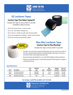 EZ LenSaver Tapes Wax Max LenSaver Tape