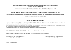 bando di concorso n. 4/2013 indetto nel comune di san lorenzo