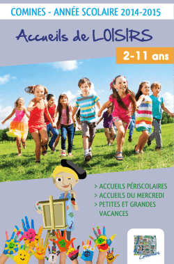 Plaquette des accueils de loisirs 2014/2015