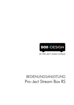 Pro-Ject Stream Box RS - Box Design by Pro-Ject Audio Systems
