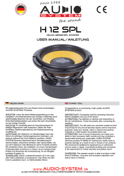 H 12 spl - Audio System