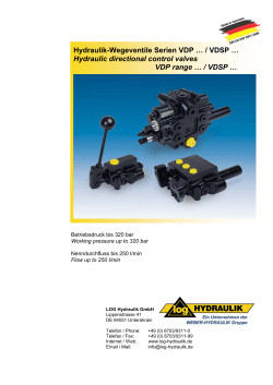 Hydraulik-Wegeventile Serien VDP &hellip; / VDSP &hellip; Hydraulic