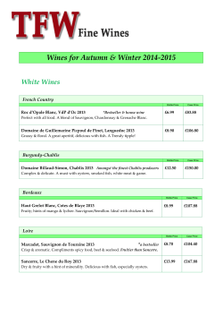 to view our new Autumn and Winter Wine List 2014
