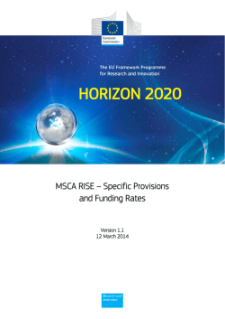 Specific provisions and funding rates RISE