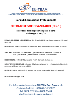 Informativa corso O.S.S. - Eu