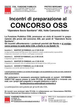 CONCORSO OSS - CGIL Bergamo