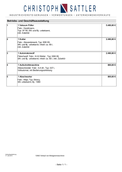 Betriebs- und Gesch&auml;ftsausstattung - Auktionshaus Christoph Sattler