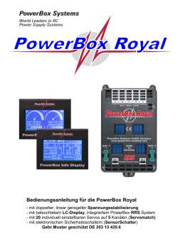 Anleitung PowerBox Royal - PowerBox Systems
