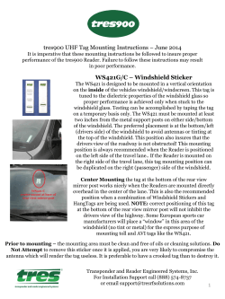 tres900 UHF Tag Mounting Instructions – June 2014 WS421G/C