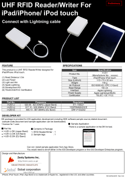 UHF RFID Reader/Writer For iPad/iPhone/ iPod touch