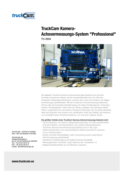 TruckCam Kamera- Achsvermessungs-System - TruckCam AB