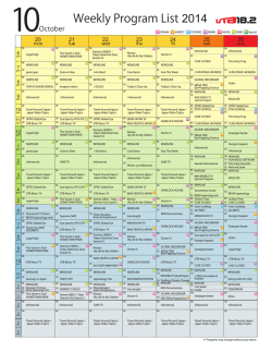 Weekly Program List 2014