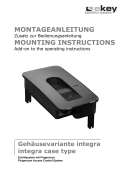 ekey home integra Montageanleitung
