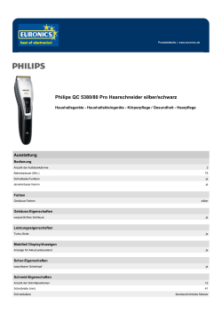 Produktdatenblatt Philips QC 5380/80 Pro Haarschneider - Euronics