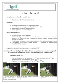 &eacute;chauffement - Amicale des seniors golfeurs de Tours Ardr&eacute;e