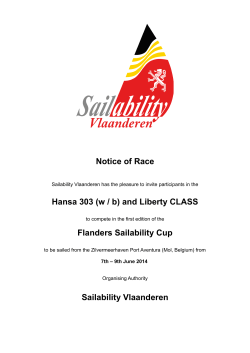 Notice of Race Hansa 303 (w / b) and Liberty CLASS