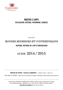 Mondes modernes et contemporains – Master 2