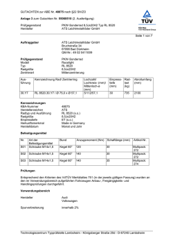 GUTACHTEN zur ABE Nr. 48075 nach &sect;22 StVZO Anlage 3 - ATS