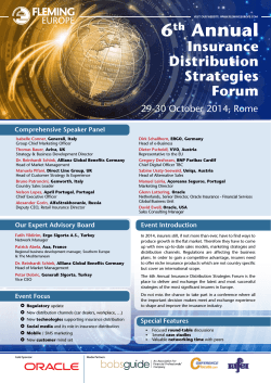 6th Annual Insurance Distribution Strategies Forum
