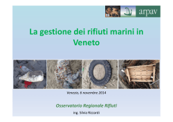 La gestione dei rifiuti marini in Veneto - ing. Silvia Rizzardi