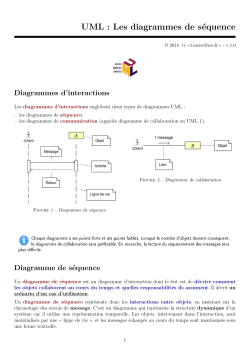 UML : Les diagrammes de séquence