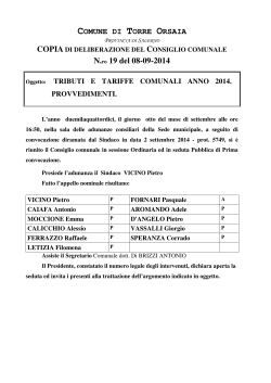 COMUNE DI TORRE ORSAIA N.ro 19 del 08-09-2014