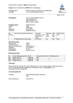 GUTACHTEN zur ABE Nr. 48838 nach &sect;22 StVZO Anlage 15 zum