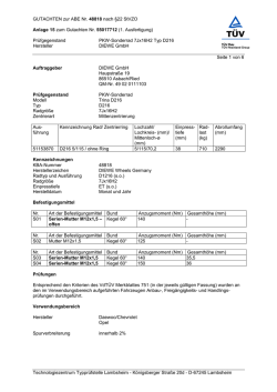 GUTACHTEN zur ABE Nr. 48818 nach &sect;22 StVZO Anlage 15 zum