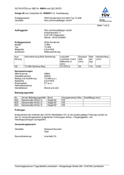 GUTACHTEN zur ABE Nr. 48604 nach &sect;22 StVZO Anlage 28 zum