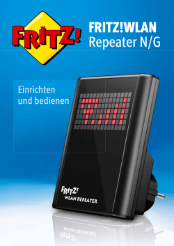 Handbuch des Herstellers AVM zum FRITZ!WLAN Repeater N/G