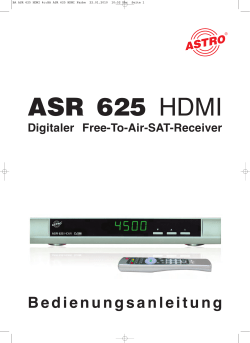 ASR 625 - ASTRO Strobel Kommunikationssysteme GmbH