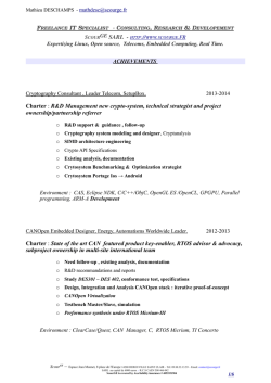 Resume Mathieu Deschamps