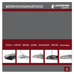 Bedienungsanleitung Aquarienleuchten - Giesemann