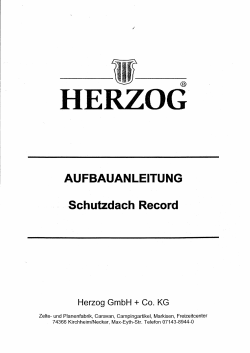 AUFBAUANLEITUNG Schutzdach Record - Herzog GmbH