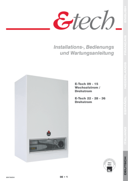 Installations-, Bedienungs und Wartungsanleitung - ACV