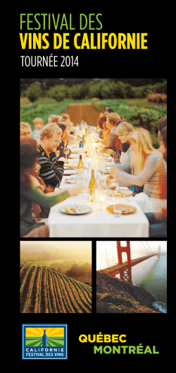FESTIVAL DES VINS DE CALIFORNIE