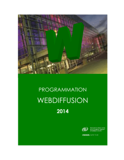 Programmation WEBDIFFUSION 28 et 29 mai 2014