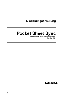 Pocket Sheet Sync 1.1 - Casio