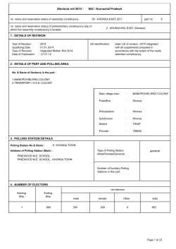 Download - Chief Electoral Officer, Arunachal Pradesh