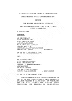 in the high court of karnataka at bangalore dated this the 8th day of