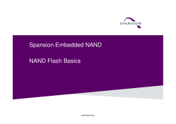 Spansion Embedded NAND NAND Flash Basics