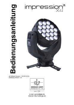 Impression X4 Bedienungsanleitung - Glp.de