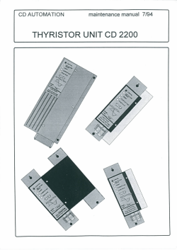 THYRISTOR UNIT CD 2200