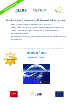 Symposium on European Photovoltaic Research
